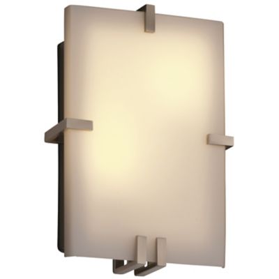 Fusion Clips Rectangular Wall Sconce by Justice Design Group - Starlight Lighting USA and Canada